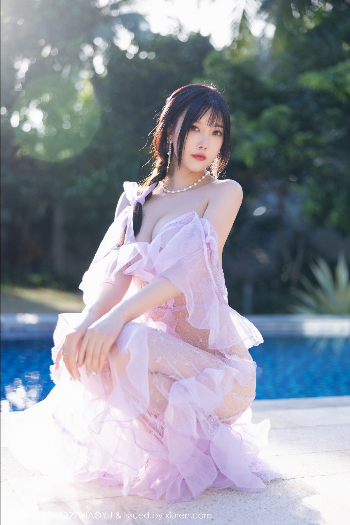 xgyw.top_[XiaoYu画语界]Vol.816_女神杨晨晨Yome海南旅拍户外泳池轻透长裙秀完美身材诱惑写真83P
