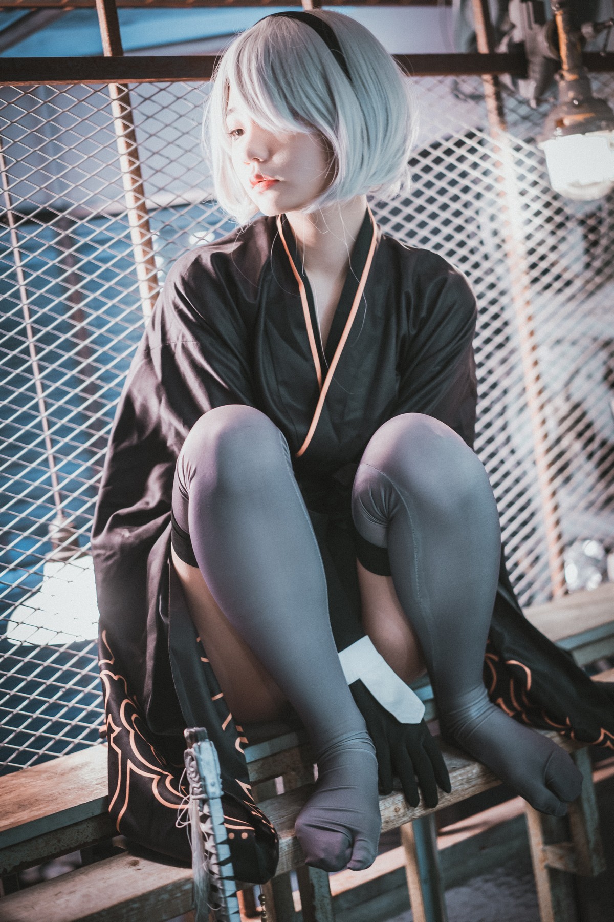 xgyw.top_[DJAWA]No.131_模特Jenny_NieR Automata 2B主题黑色服饰露白色内裤秀翘臀诱惑写真47P