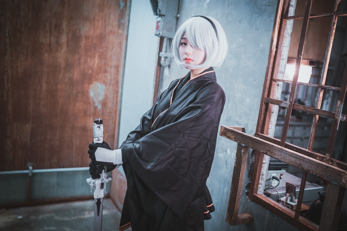 xgyw.top_[DJAWA]No.131_模特Jenny_NieR Automata 2B主题黑色服饰露白色内裤秀翘臀诱惑写真47P