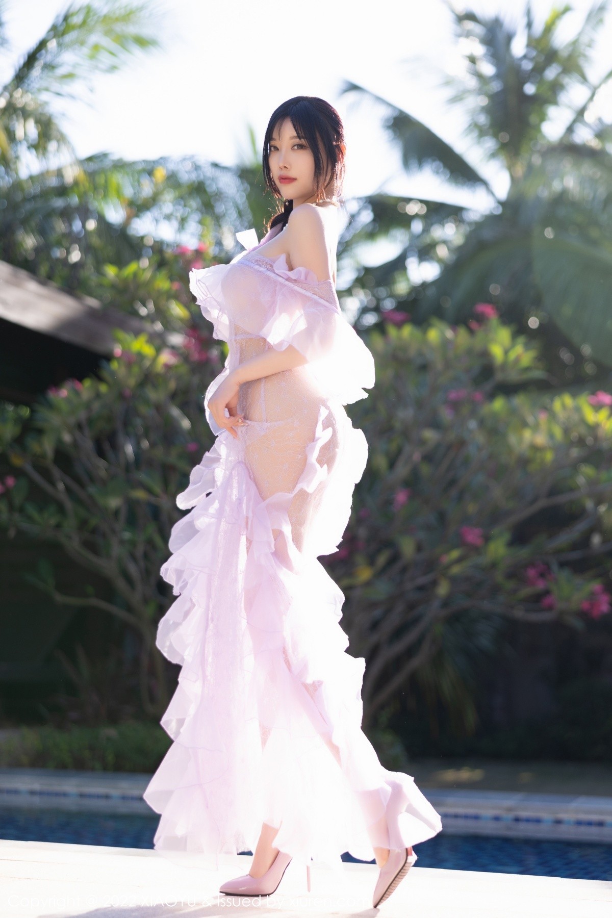 xgyw.top_[XiaoYu画语界]Vol.816_女神杨晨晨Yome海南旅拍户外泳池轻透长裙秀完美身材诱惑写真83P