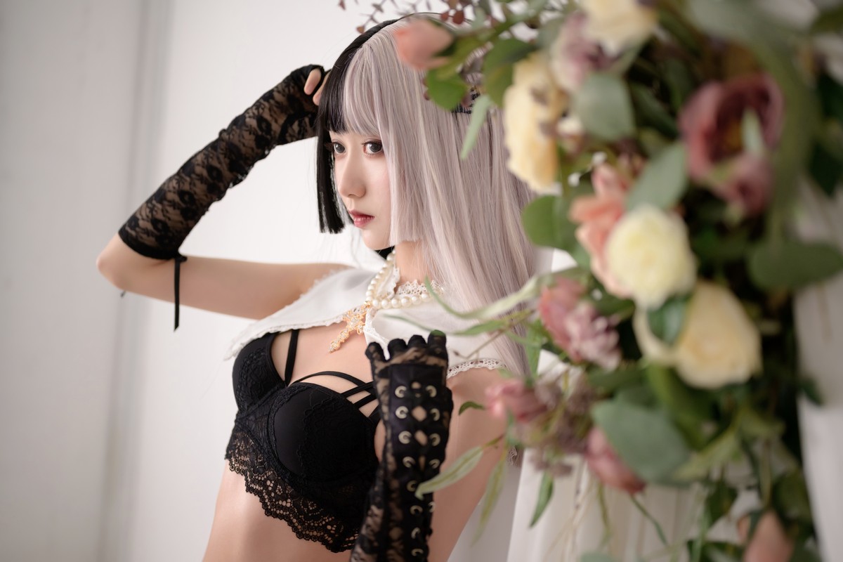 xgyw.top_萌系小姐姐木绵绵OwO黑白修女主题私房性感黑色内衣配黑色蕾丝吊袜诱惑写真40P