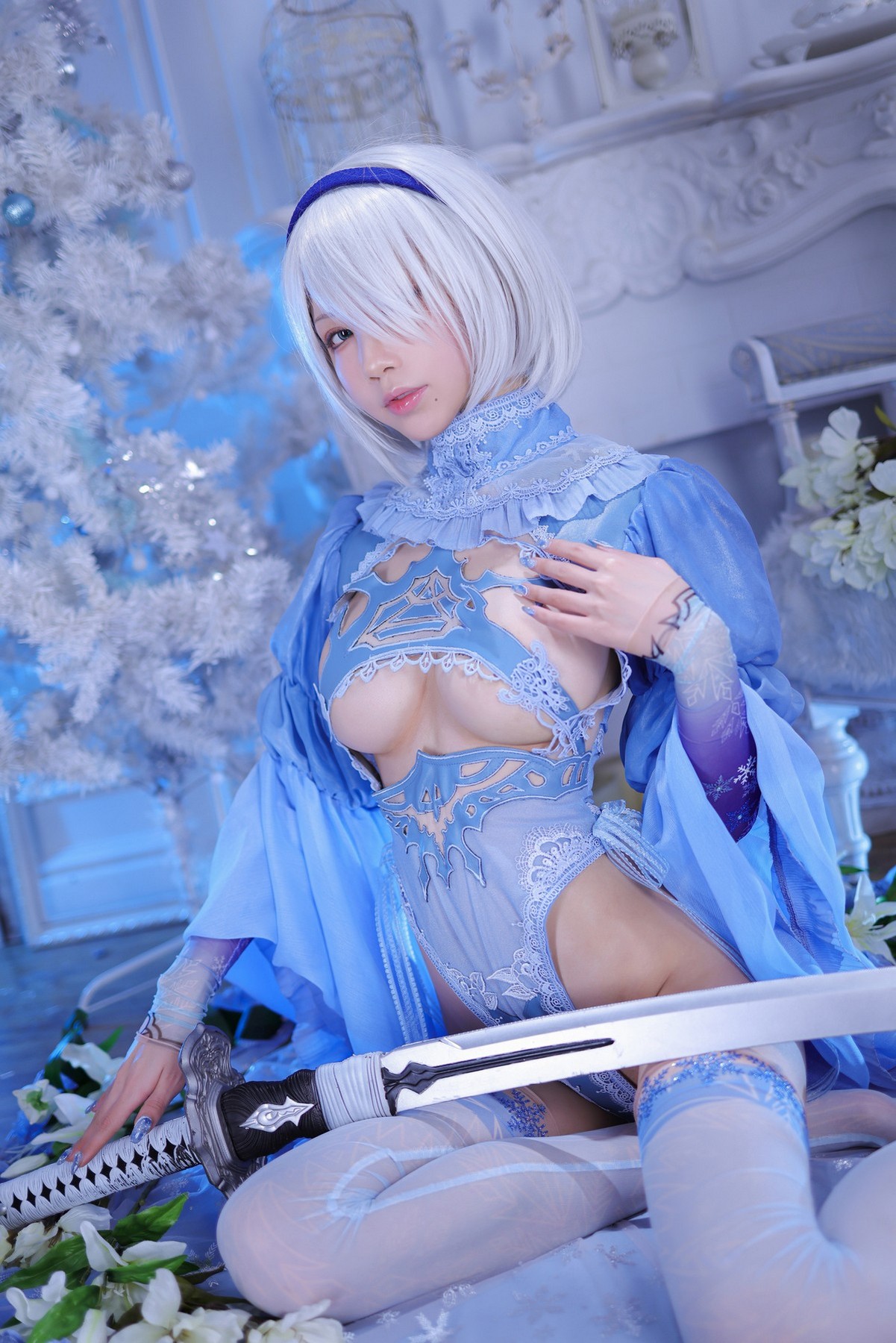 xgyw.top_动漫博主水淼Aqua冰雪2B-2主题私房性感情趣内衣秀完美身材油亮肌肤诱惑写真110P