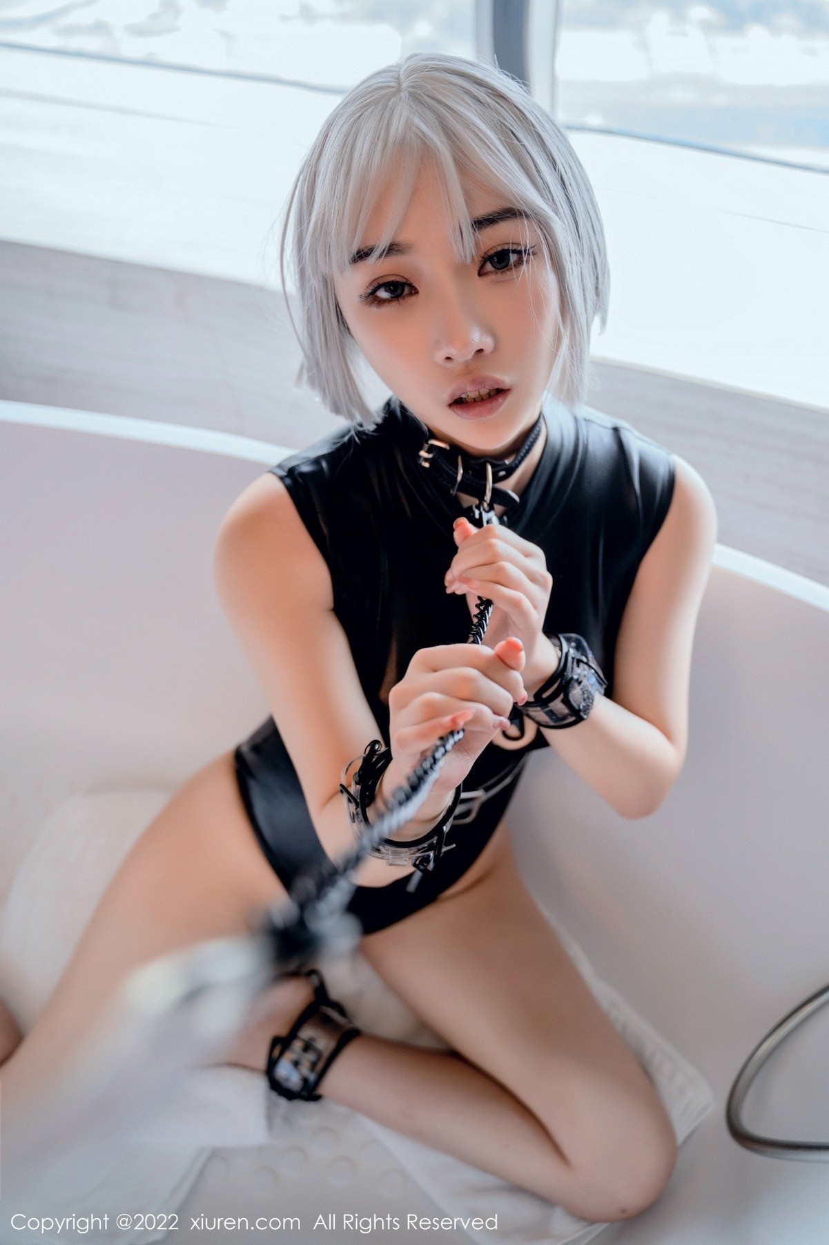 xgyw.top_XiuRen第5272期_模特西门小玉私房浴室黑漆皮死库水粘稠液体湿身撩人诱惑写真68P