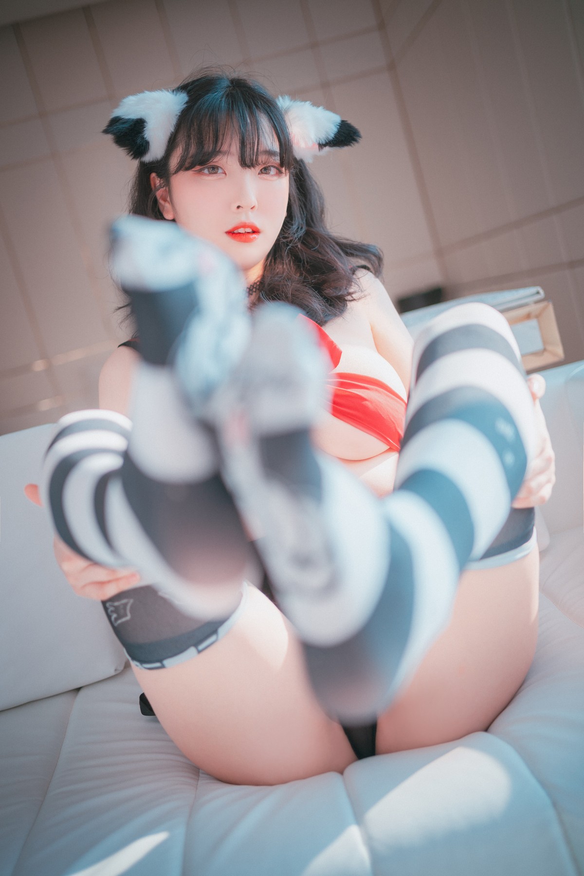 xgyw.top_[DJAWA]No.133_模特Song Hana_Ribboned Only主题超薄短裙露内裤秀翘臀诱惑写真63P