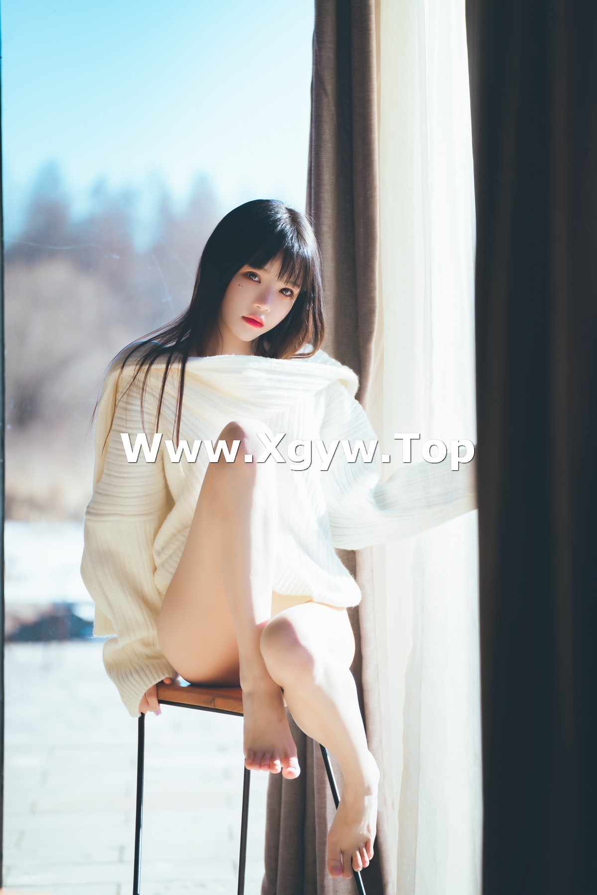 xgyw.top_网络美女桜桃喵暖暖系列主题私房性感白色毛衣配白色内衣秀完美身材诱惑写真71P