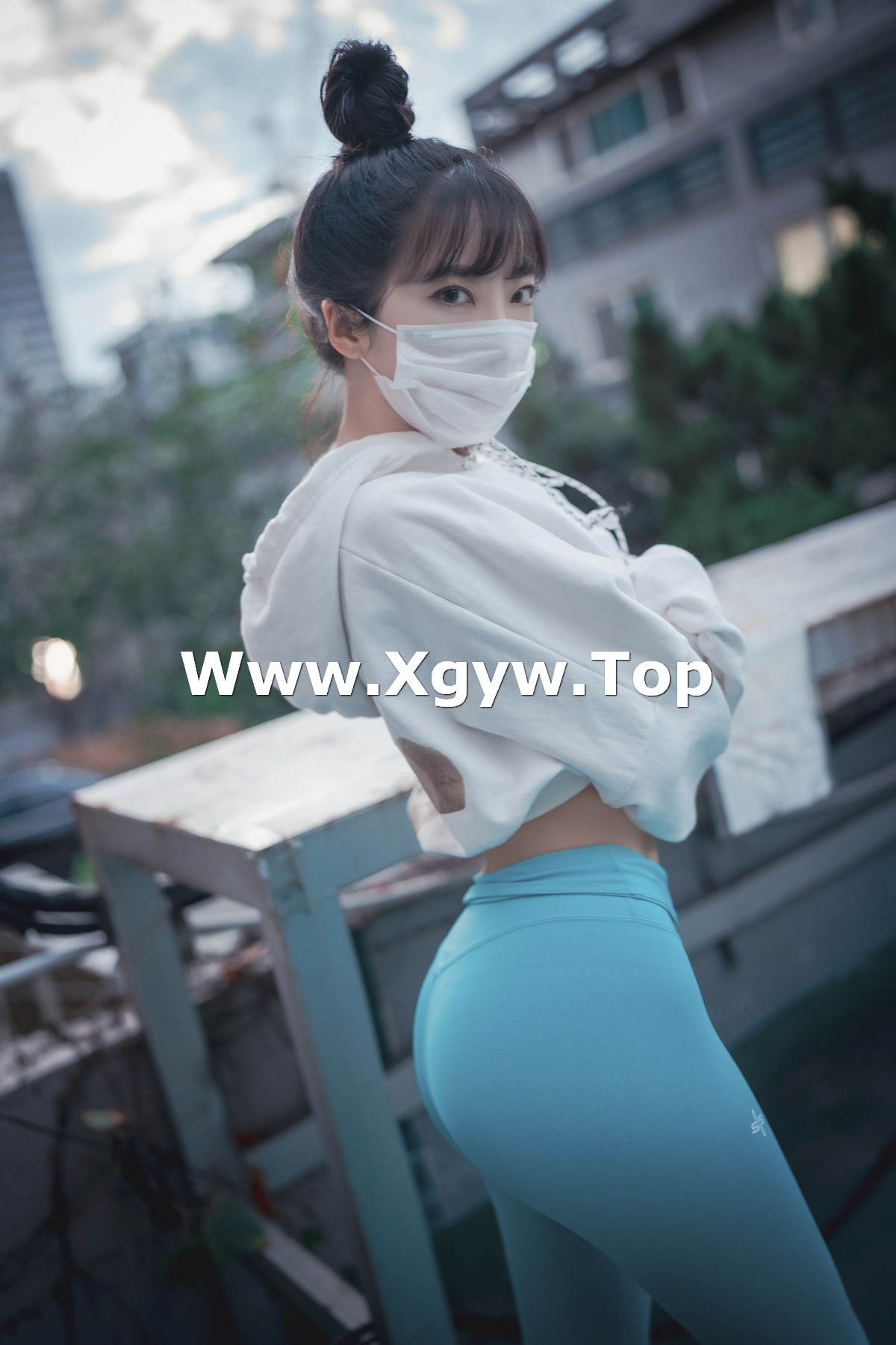 xgyw.top_[DJAWA]No.141_Hanari_Loose and Tight Cool Mint主题半脱露性感内裤秀翘臀诱惑写真85P