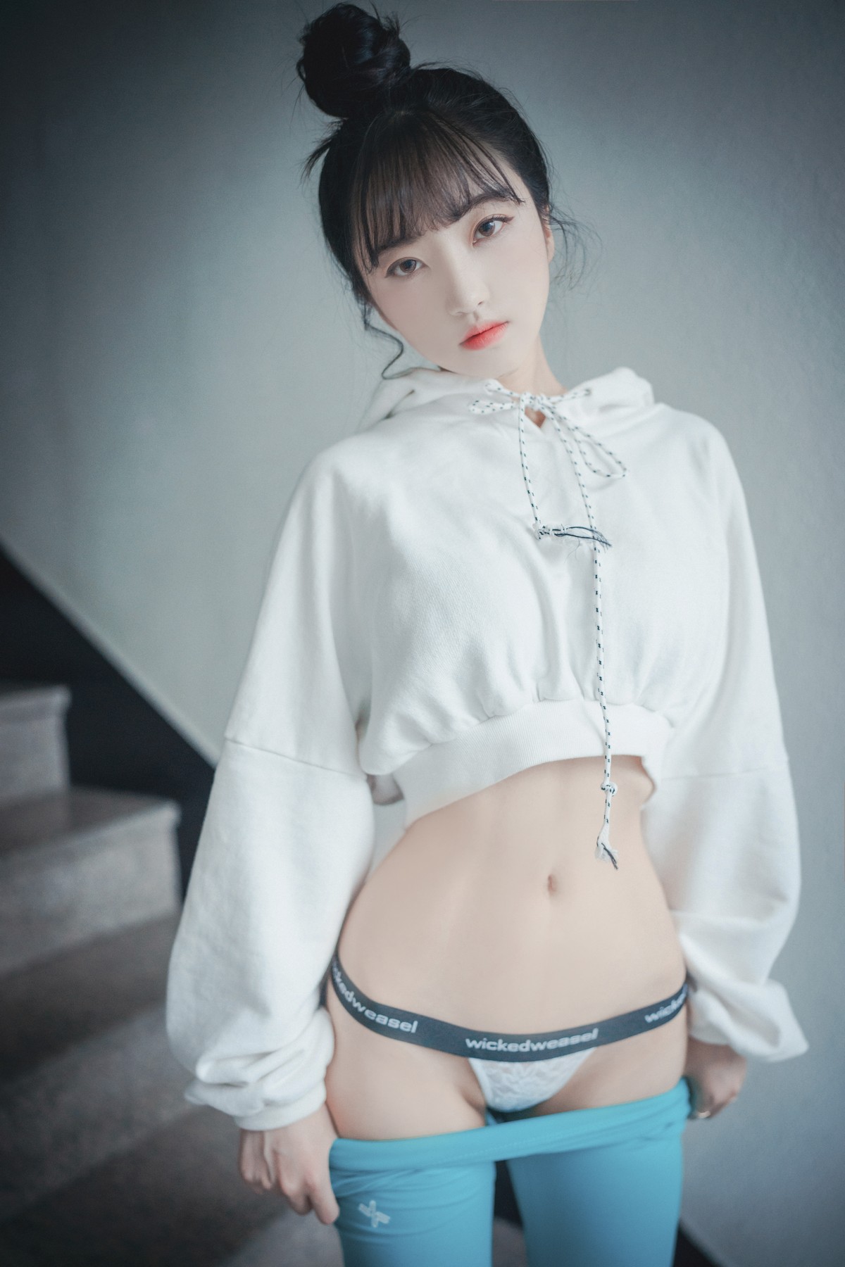 xgyw.top_[DJAWA]No.141_Hanari_Loose and Tight Cool Mint主题半脱露性感内裤秀翘臀诱惑写真85P