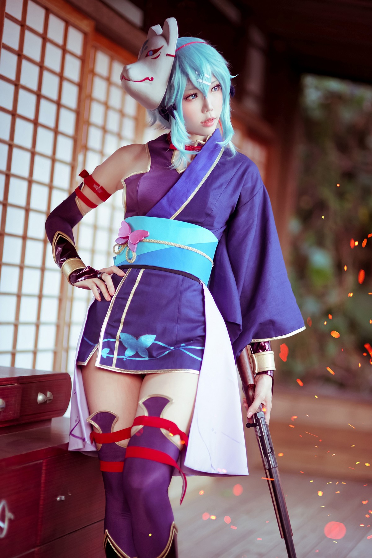 xgyw.top_Coser妹子Ely_eee诗乃猎人主题户外性感彩色服饰秀完美身材迷人诱惑写真30P