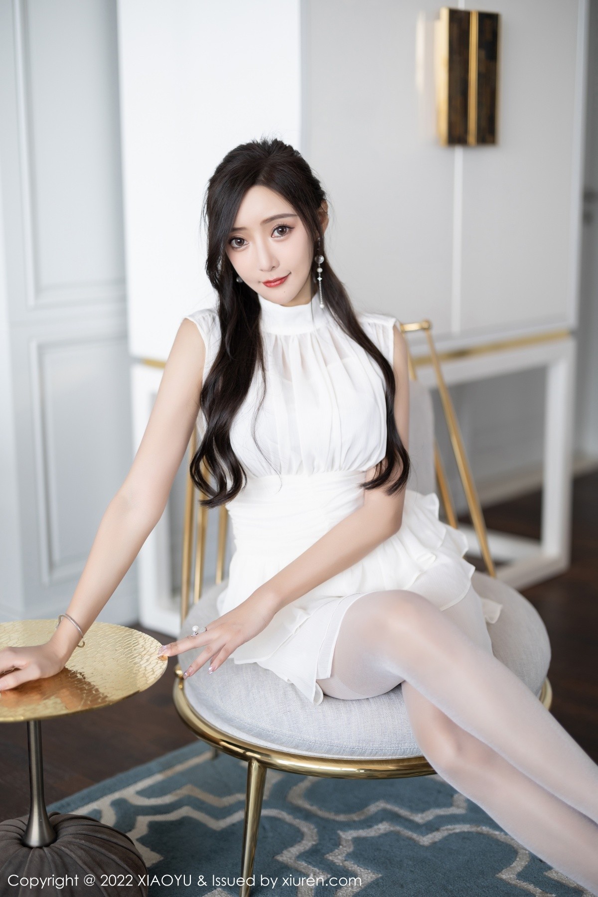 xgyw.top_[XiaoYu画语界]Vol.822_女神王馨瑶yanni性感白色连衣裙配开档白丝露蕾丝内衣诱惑写真84P