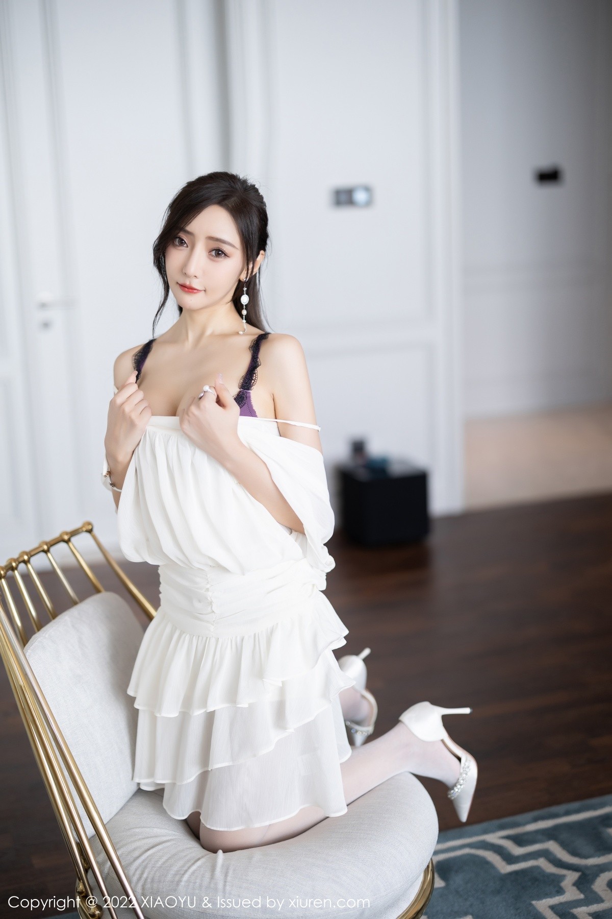 xgyw.top_[XiaoYu画语界]Vol.822_女神王馨瑶yanni性感白色连衣裙配开档白丝露蕾丝内衣诱惑写真84P