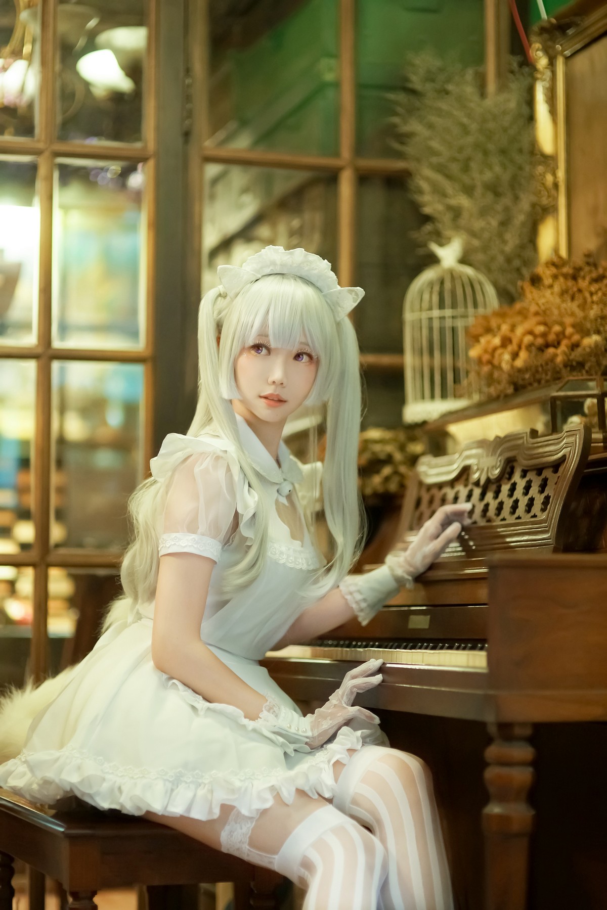 xgyw.top_Coser妹子Ely_eee双马尾辫主题户外白色JK制服 室内性感女仆装完美诱惑写真141P