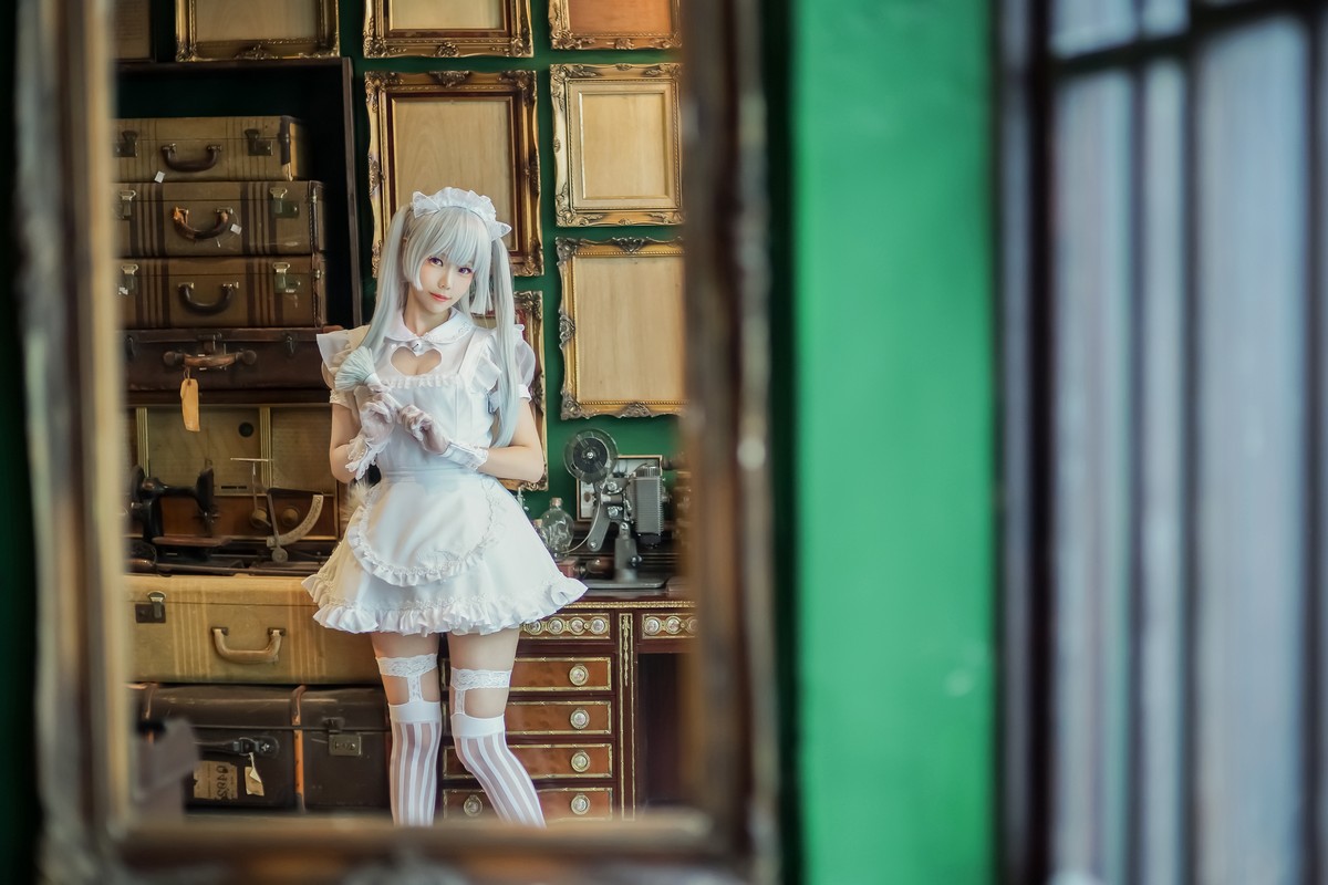 xgyw.top_Coser妹子Ely_eee双马尾辫主题户外白色JK制服 室内性感女仆装完美诱惑写真141P