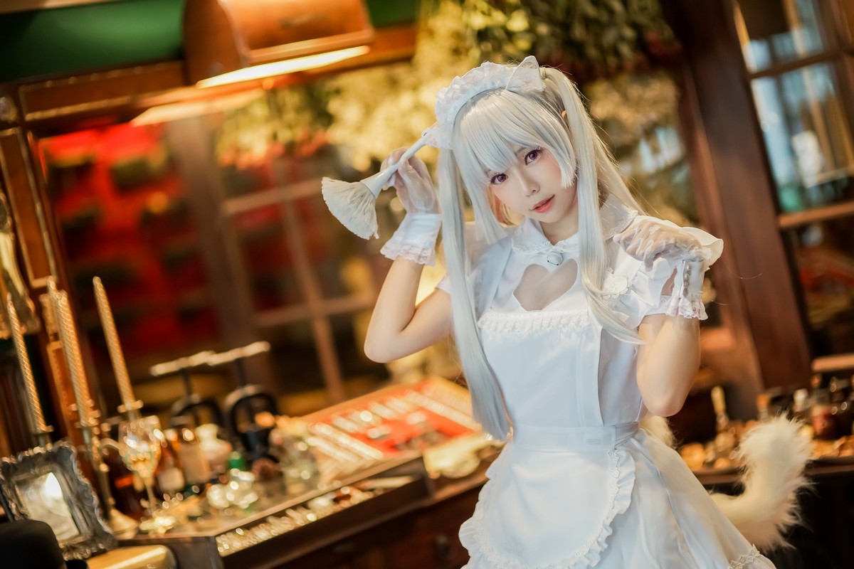 xgyw.top_Coser妹子Ely_eee双马尾辫主题户外白色JK制服 室内性感女仆装完美诱惑写真141P