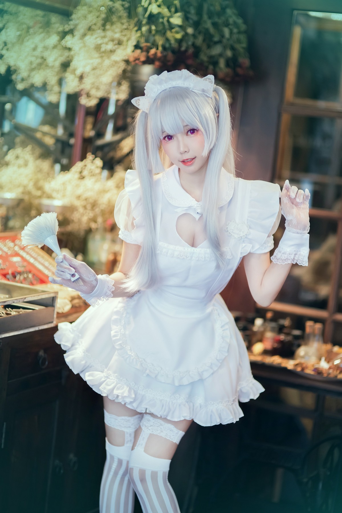xgyw.top_Coser妹子Ely_eee双马尾辫主题户外白色JK制服 室内性感女仆装完美诱惑写真141P