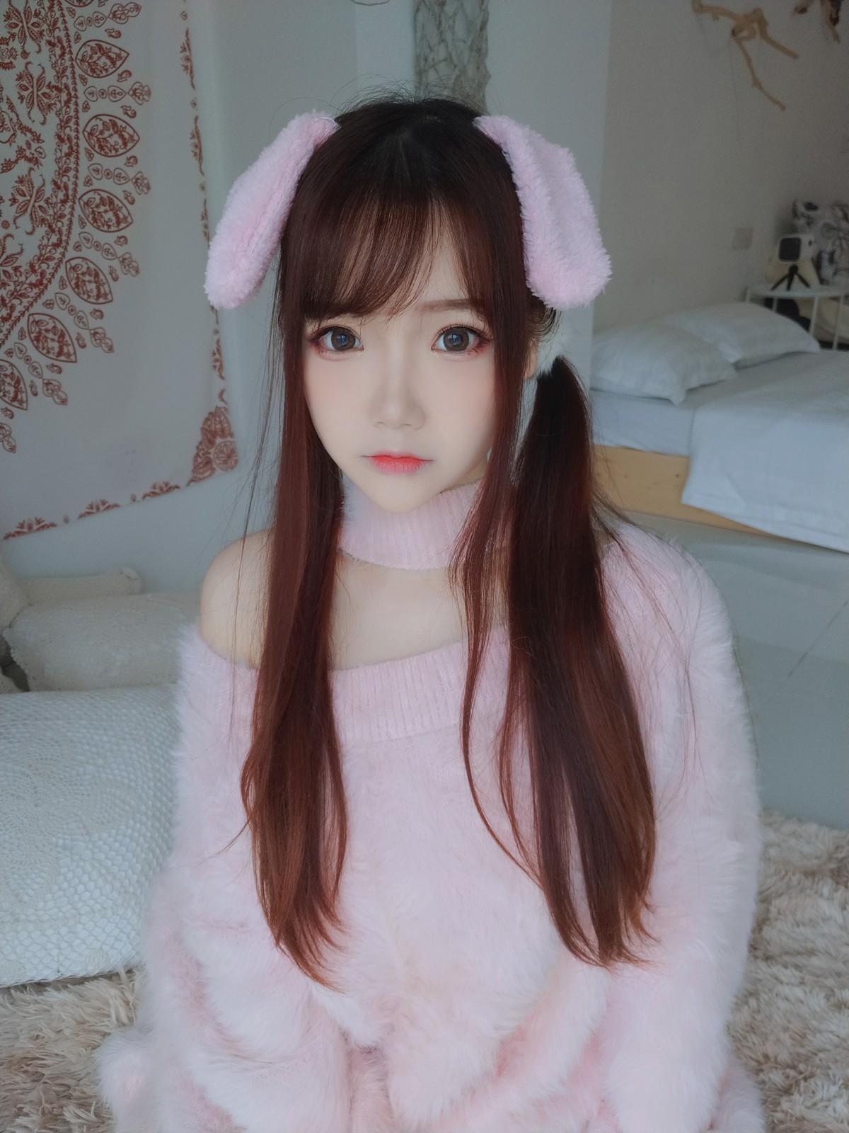xgyw.top_动漫博主雪晴Astra牧场物语主题性感兔女郎装扮粉红内衣秀完美身材诱惑写真130P