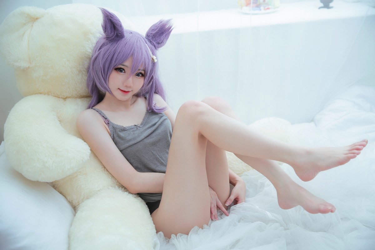 xgyw.top_Coser妹子Sally Dorasnow-Keqing Lingerie主题私房床上性感蕾丝内衣诱惑写真46P
