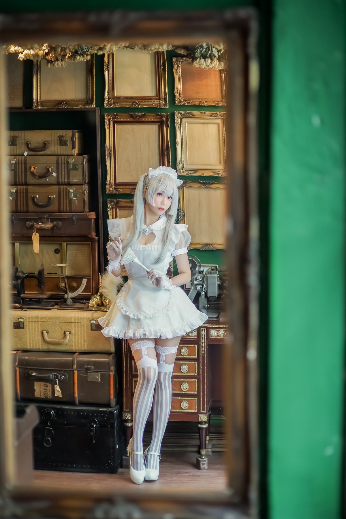 xgyw.top_Coser妹子Ely_eee双马尾辫主题户外白色JK制服 室内性感女仆装完美诱惑写真141P