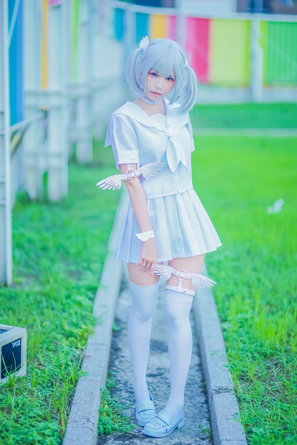 xgyw.top_Coser妹子Ely_eee双马尾辫主题户外白色JK制服 室内性感女仆装完美诱惑写真141P