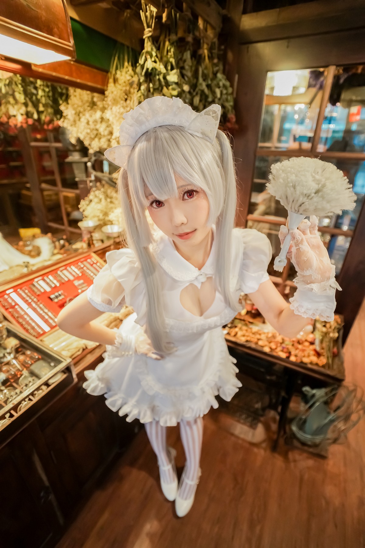 xgyw.top_Coser妹子Ely_eee双马尾辫主题户外白色JK制服 室内性感女仆装完美诱惑写真141P