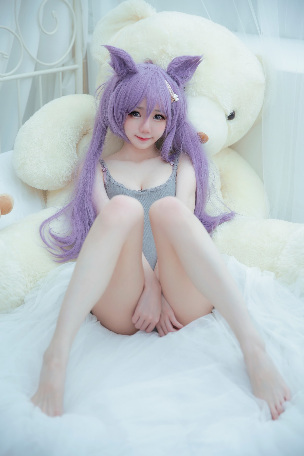 xgyw.top_Coser妹子Sally Dorasnow-Keqing Lingerie主题私房床上性感蕾丝内衣诱惑写真46P
