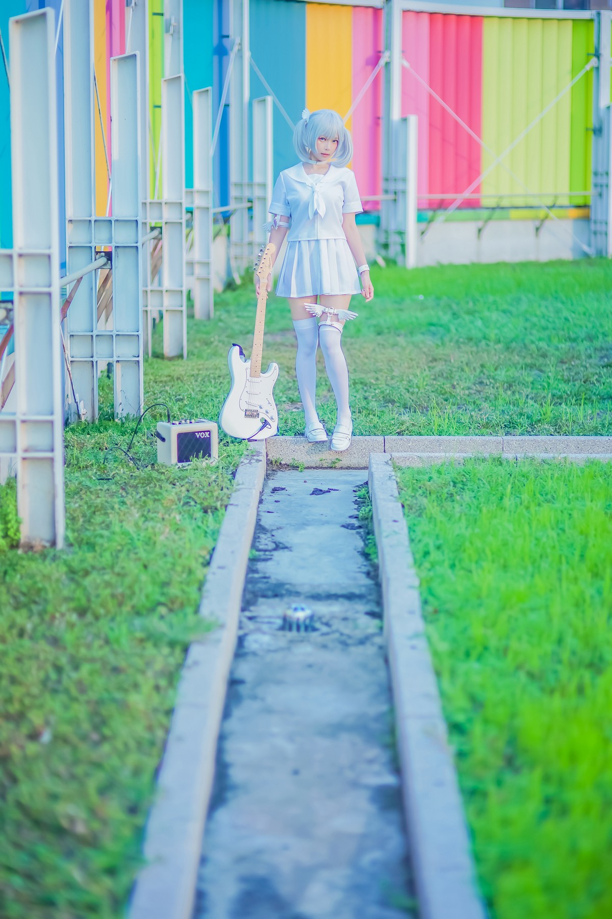 xgyw.top_Coser妹子Ely_eee双马尾辫主题户外白色JK制服 室内性感女仆装完美诱惑写真141P