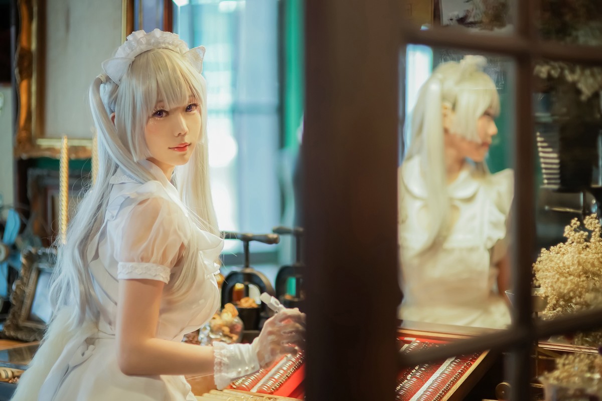 xgyw.top_Coser妹子Ely_eee双马尾辫主题户外白色JK制服 室内性感女仆装完美诱惑写真141P