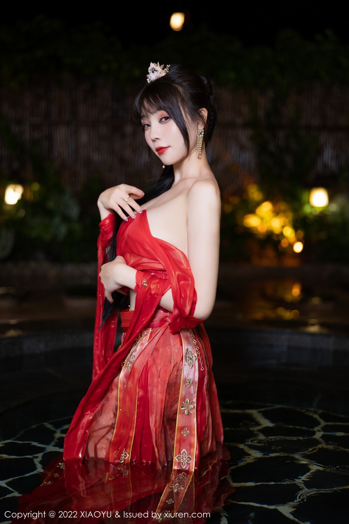 xgyw.top_[XiaoYu画语界]Vol.827_女神徐莉芝Booty泳池性感红色轻透古装服饰秀完美身材诱惑写真70P