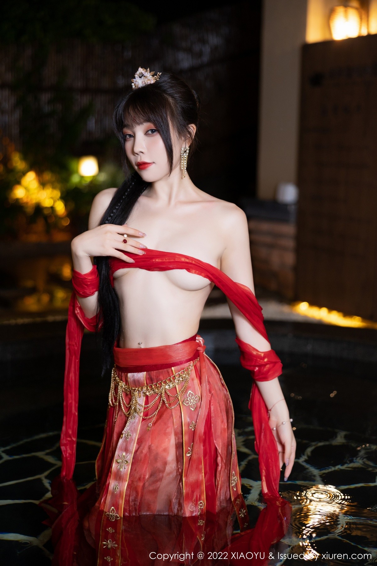 xgyw.top_[XiaoYu画语界]Vol.827_女神徐莉芝Booty泳池性感红色轻透古装服饰秀完美身材诱惑写真70P