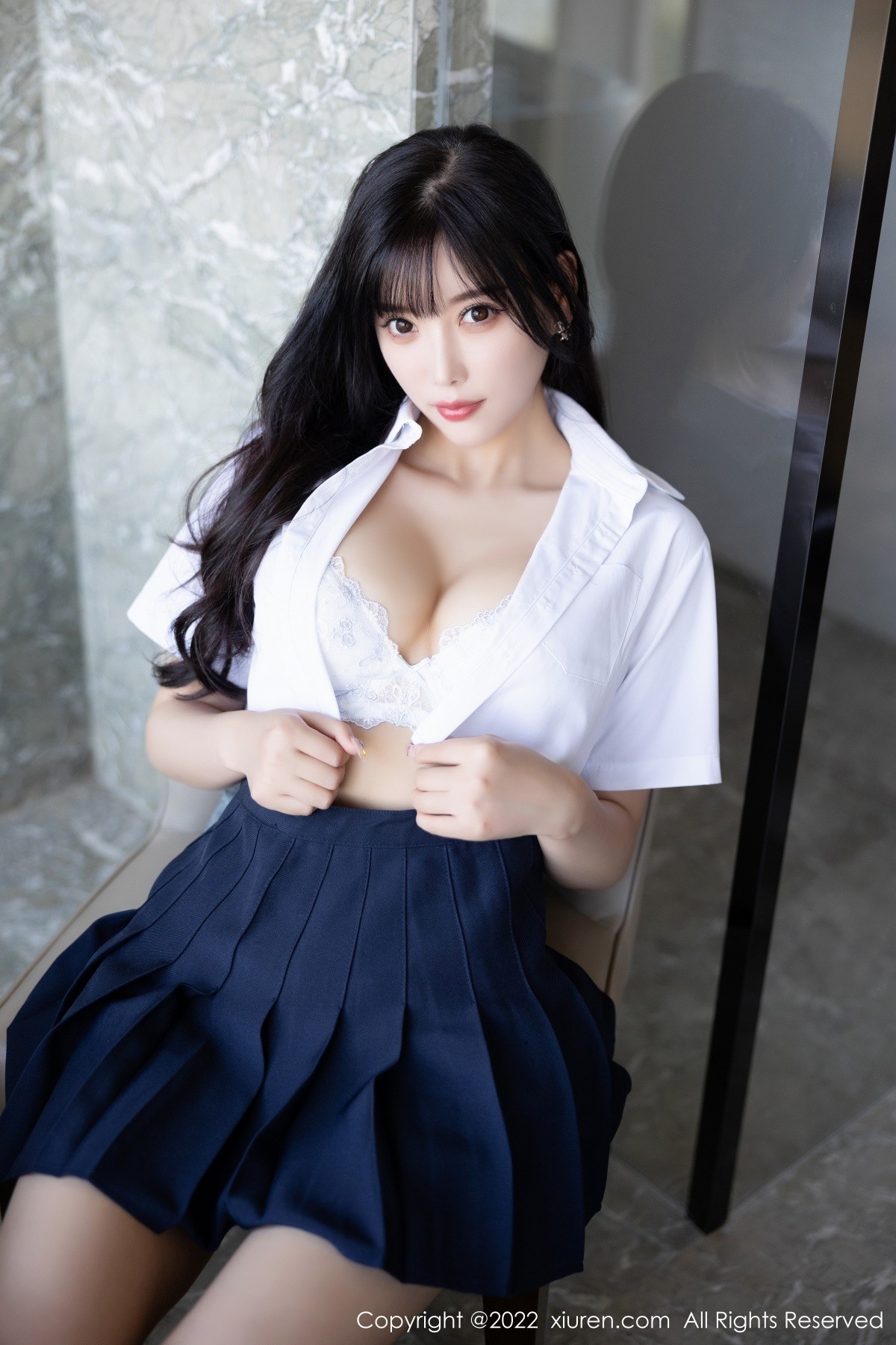 xgyw.top_XiuRen第5338期_女神杨晨晨Yome清爽学妹制服露蕾丝内衣秀完美身材诱惑写真82P