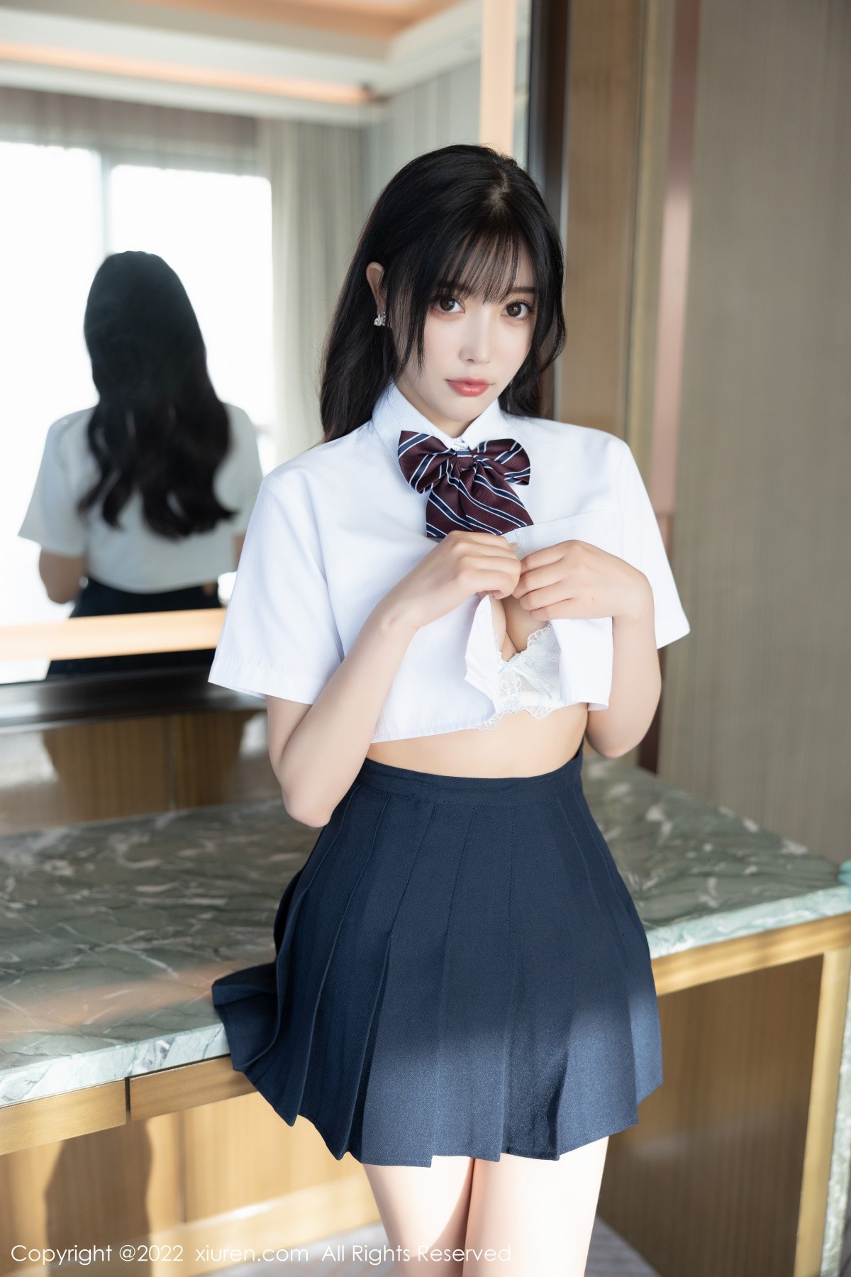 xgyw.top_XiuRen第5338期_女神杨晨晨Yome清爽学妹制服露蕾丝内衣秀完美身材诱惑写真82P