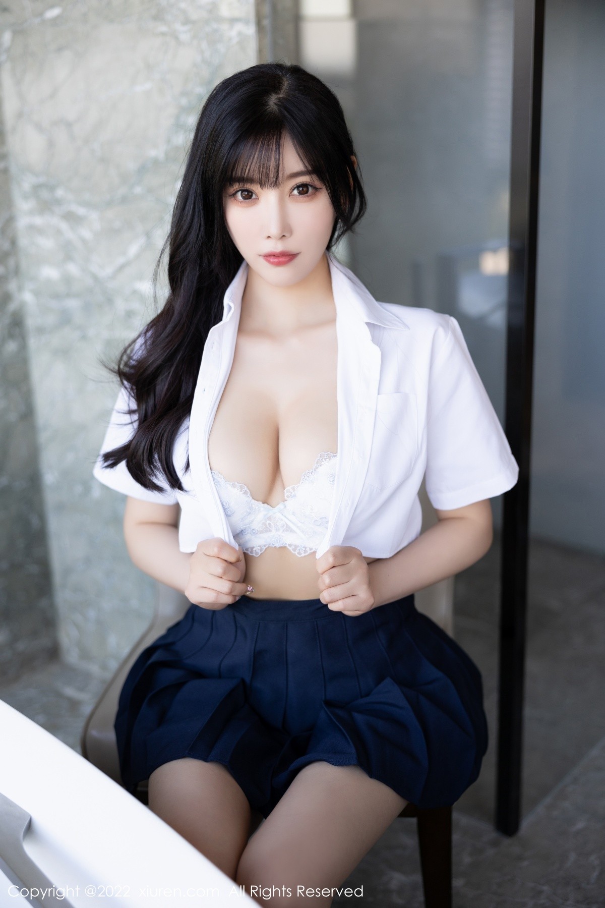 xgyw.top_XiuRen第5338期_女神杨晨晨Yome清爽学妹制服露蕾丝内衣秀完美身材诱惑写真82P