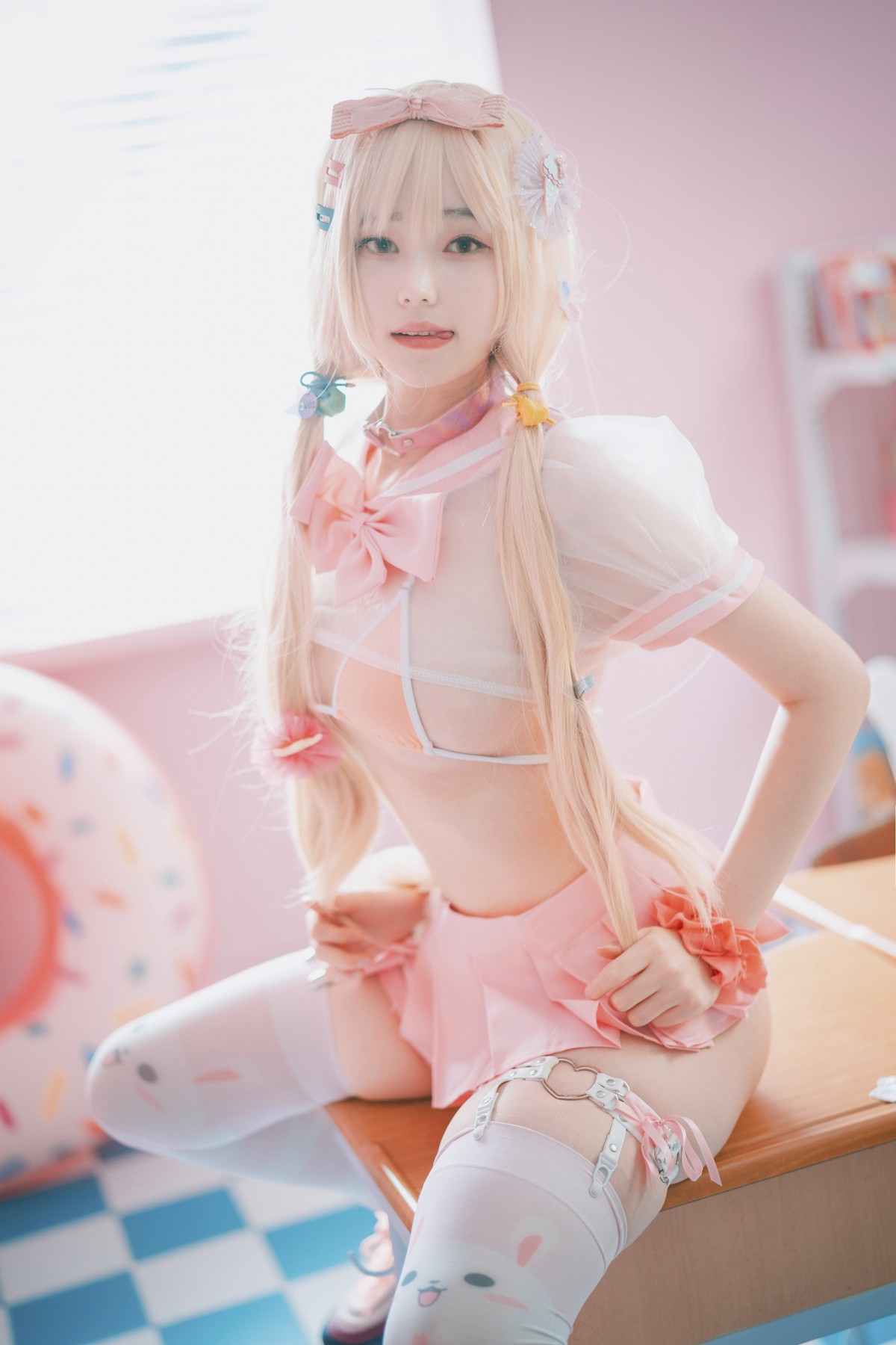 xgyw.top_[DJAWA]No.151_模特BamBi_Sheer Pink主题私房性感粉红色服饰露三点式内衣诱惑写真27P
