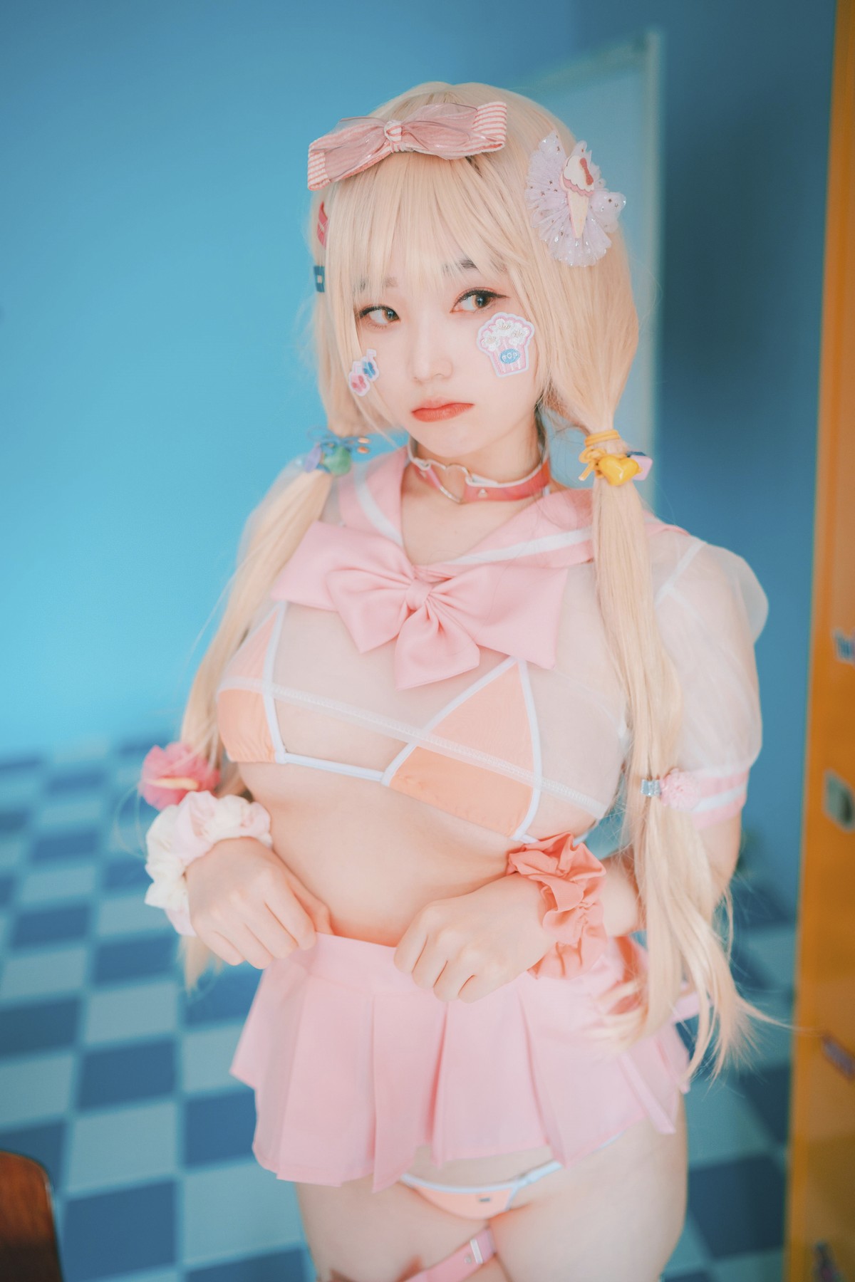 xgyw.top_[DJAWA]No.151_模特BamBi_Sheer Pink主题私房性感粉红色服饰露三点式内衣诱惑写真27P