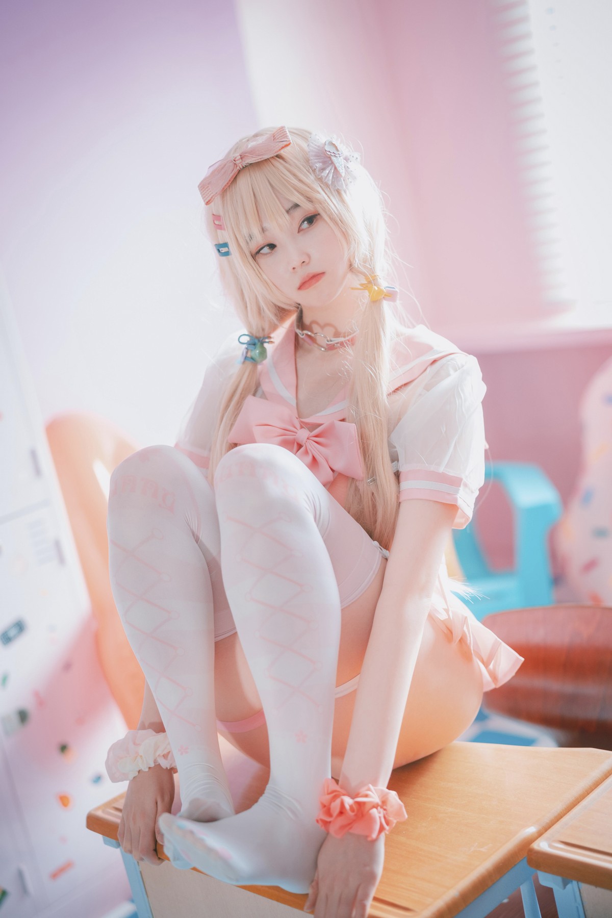 xgyw.top_[DJAWA]No.151_模特BamBi_Sheer Pink主题私房性感粉红色服饰露三点式内衣诱惑写真27P