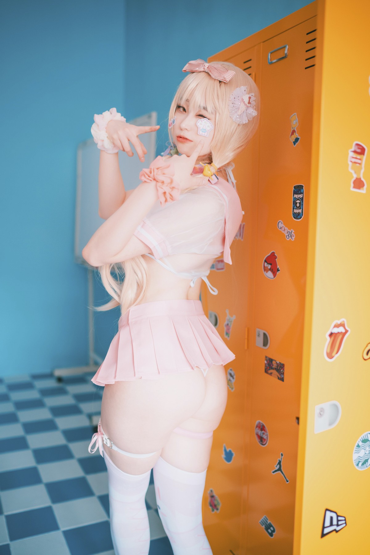 xgyw.top_[DJAWA]No.151_模特BamBi_Sheer Pink主题私房性感粉红色服饰露三点式内衣诱惑写真27P