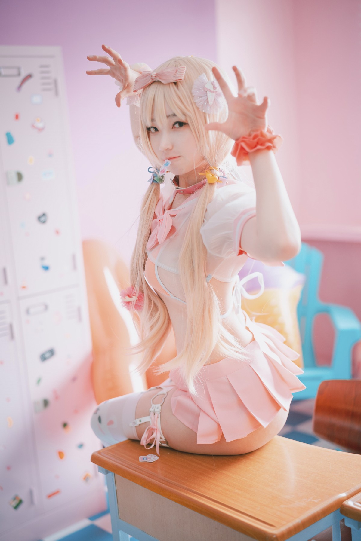 xgyw.top_[DJAWA]No.151_模特BamBi_Sheer Pink主题私房性感粉红色服饰露三点式内衣诱惑写真27P