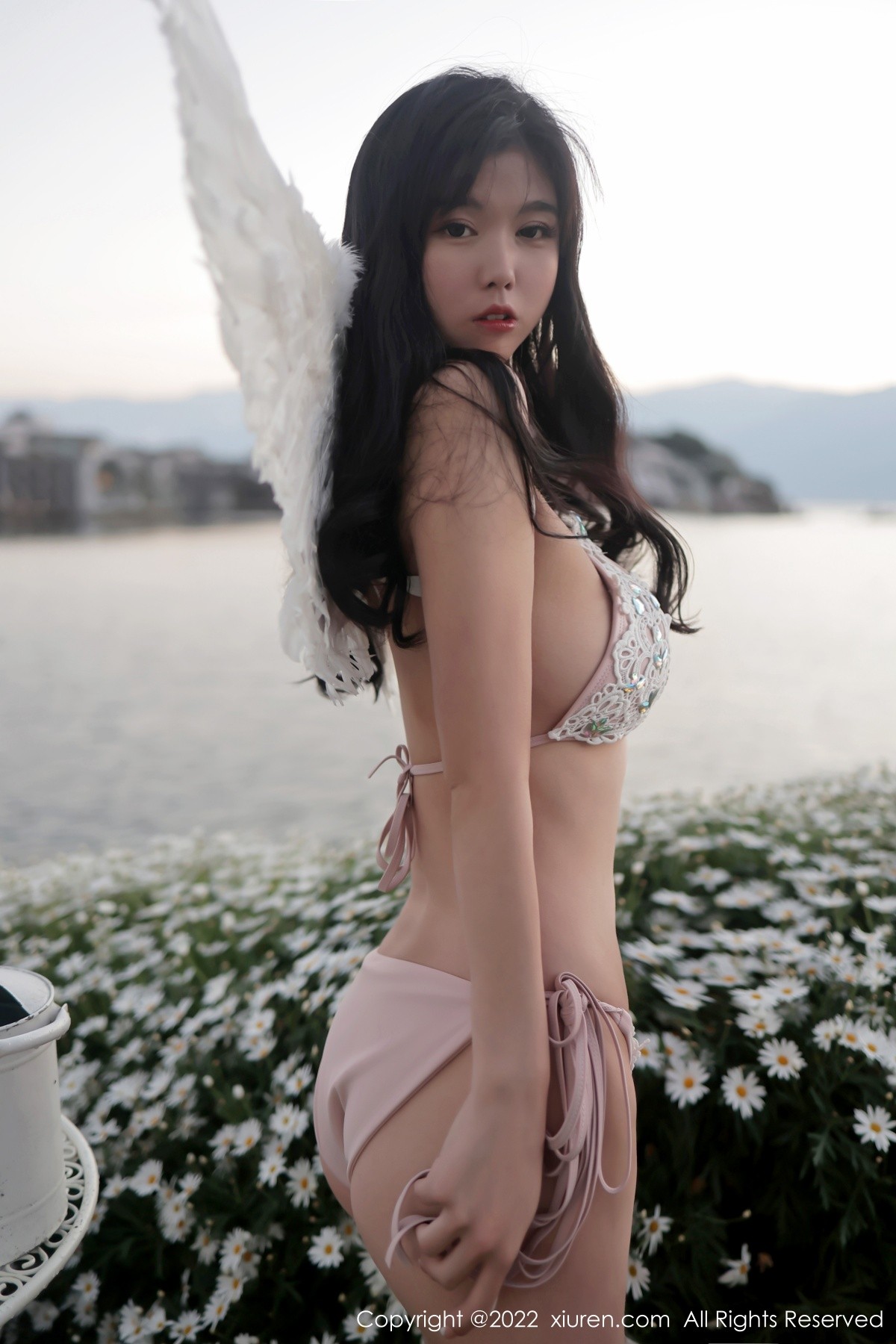 xgyw.top_XiuRen第5363期_模特李雅柔户外 室内天使翅膀配性感比基尼秀高挑身材诱惑写真54P