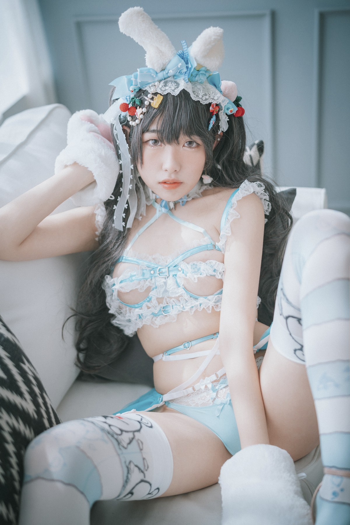 xgyw.top_[DJAWA]No.157_模特Sonson_Turquoise Bunny主题性感兔女郎服饰配白丝吊袜诱惑写真51P