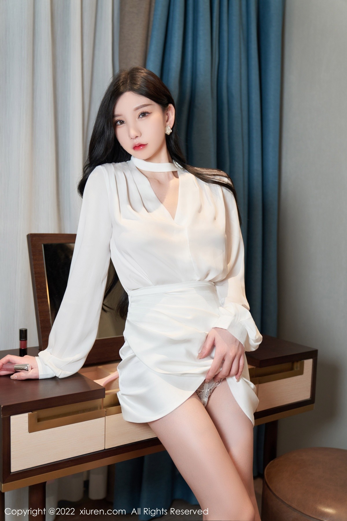 xgyw.top_XiuRen第5381期_女神周于希Sally私房简约白色服半脱露蕾丝内裤秀翘臀诱惑写真77P