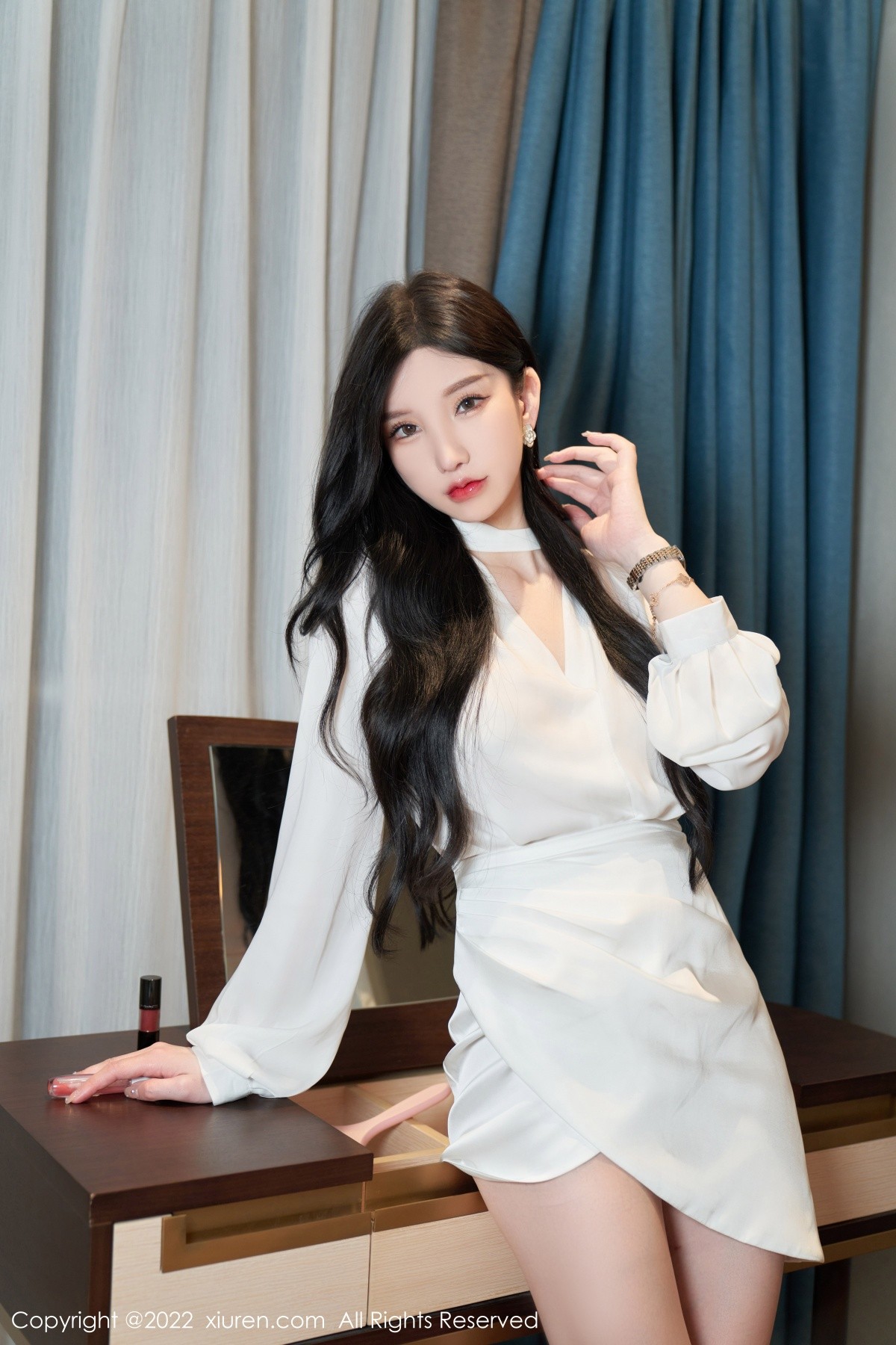 xgyw.top_XiuRen第5381期_女神周于希Sally私房简约白色服半脱露蕾丝内裤秀翘臀诱惑写真77P