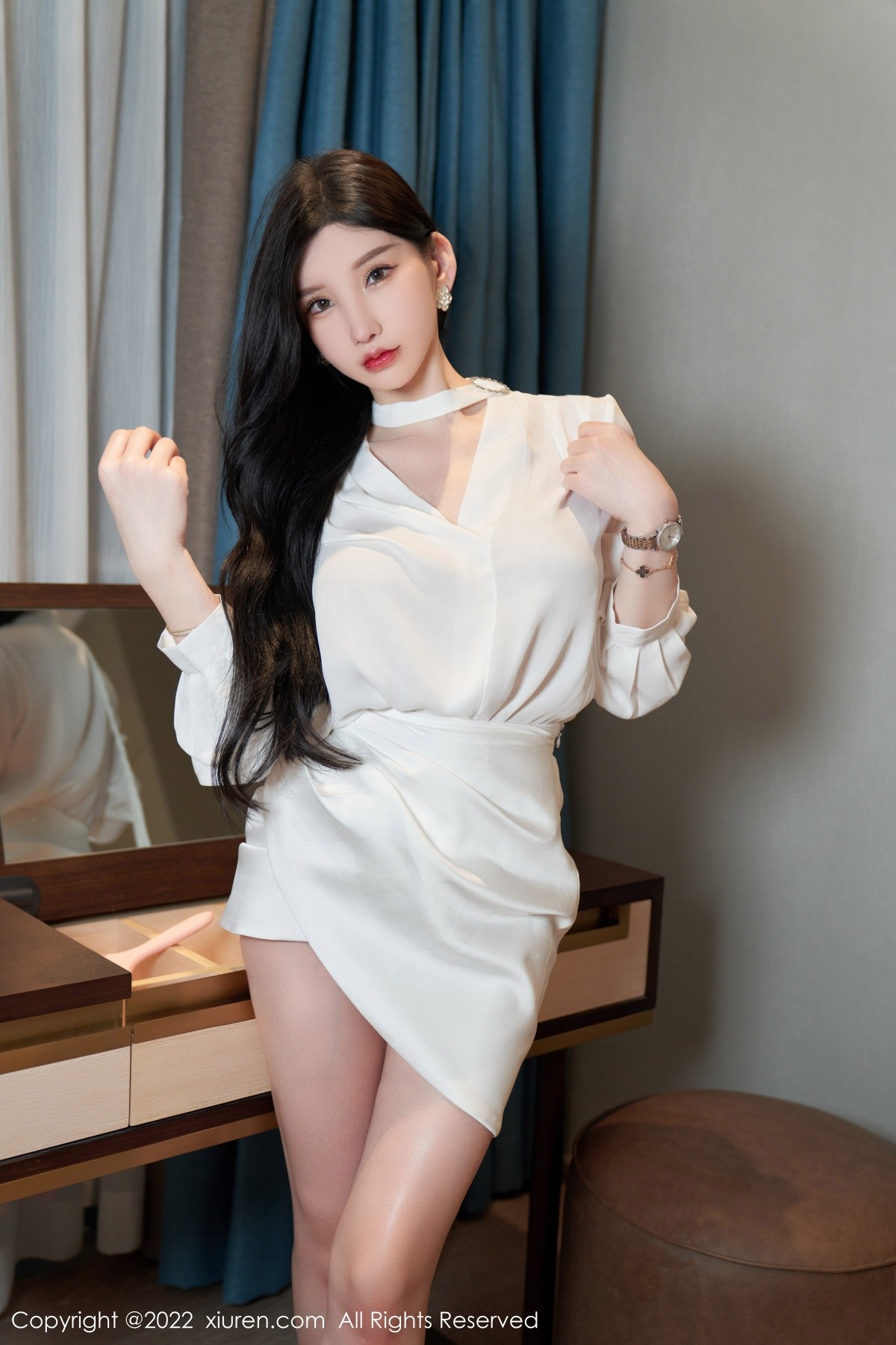 xgyw.top_XiuRen第5381期_女神周于希Sally私房简约白色服半脱露蕾丝内裤秀翘臀诱惑写真77P