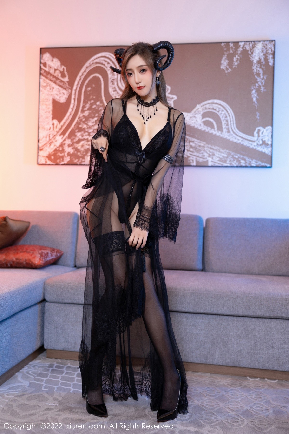 xgyw.top_XiuRen第5396期_女神王馨瑶yanni私房性感轻透网纱配黑色蕾丝内衣完美诱惑写真82P