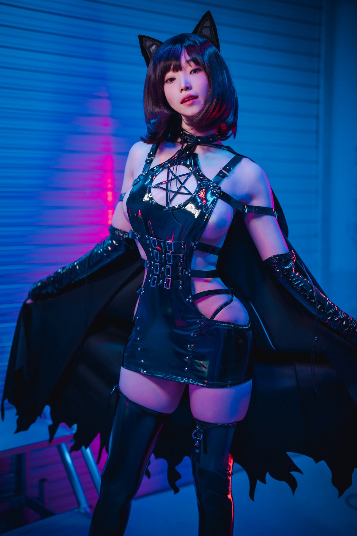 xgyw.top_[DJAWA]No.164_模特Bambi_Halloween Nightmare主题黑色皮质情趣服饰露豪乳诱惑写真76P