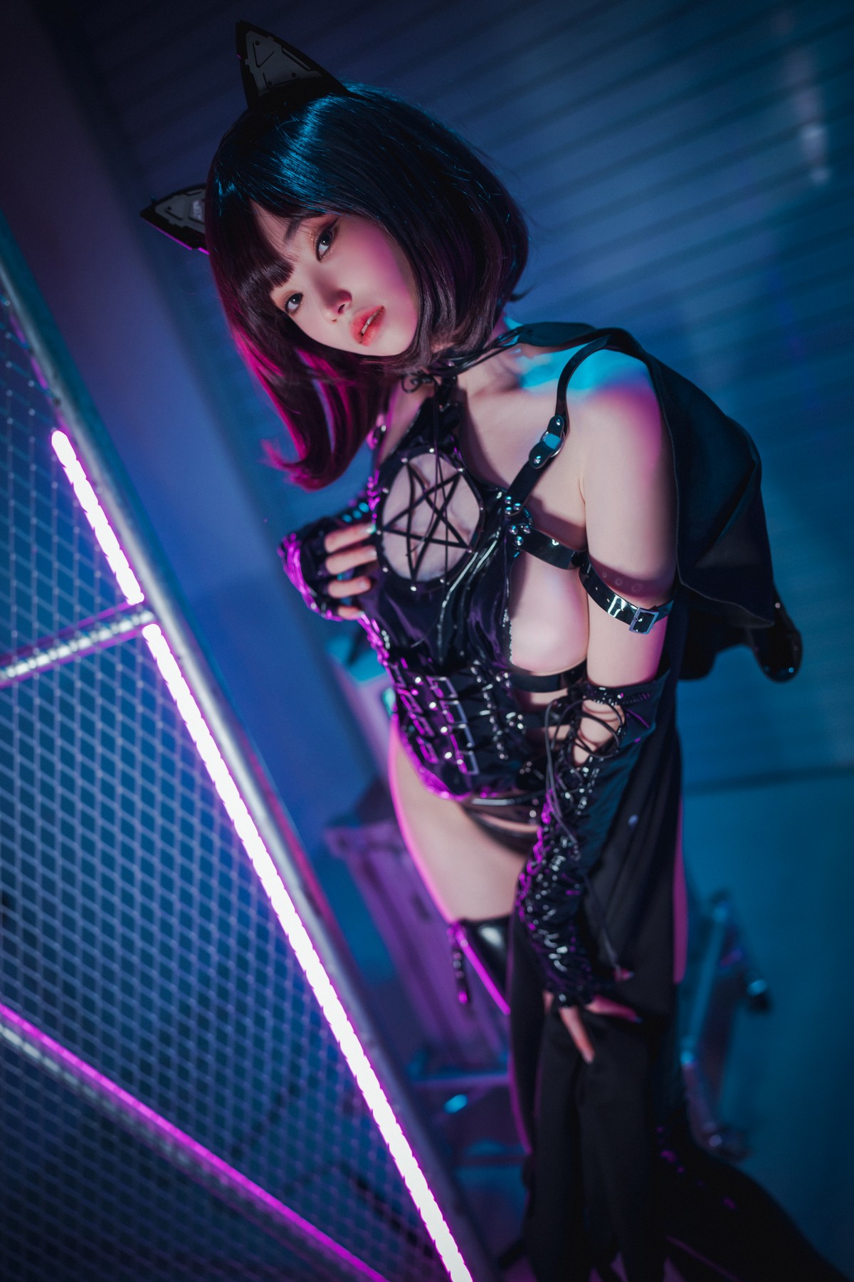 xgyw.top_[DJAWA]No.164_模特Bambi_Halloween Nightmare主题黑色皮质情趣服饰露豪乳诱惑写真76P