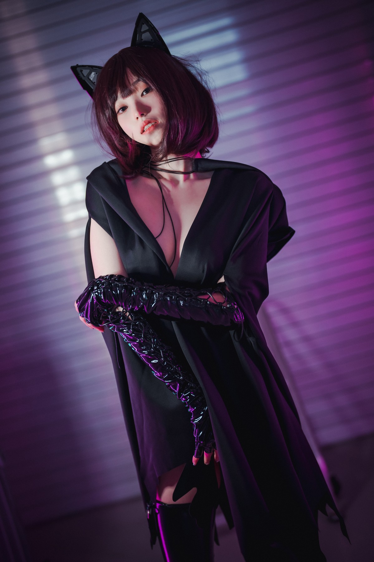xgyw.top_[DJAWA]No.164_模特Bambi_Halloween Nightmare主题黑色皮质情趣服饰露豪乳诱惑写真76P