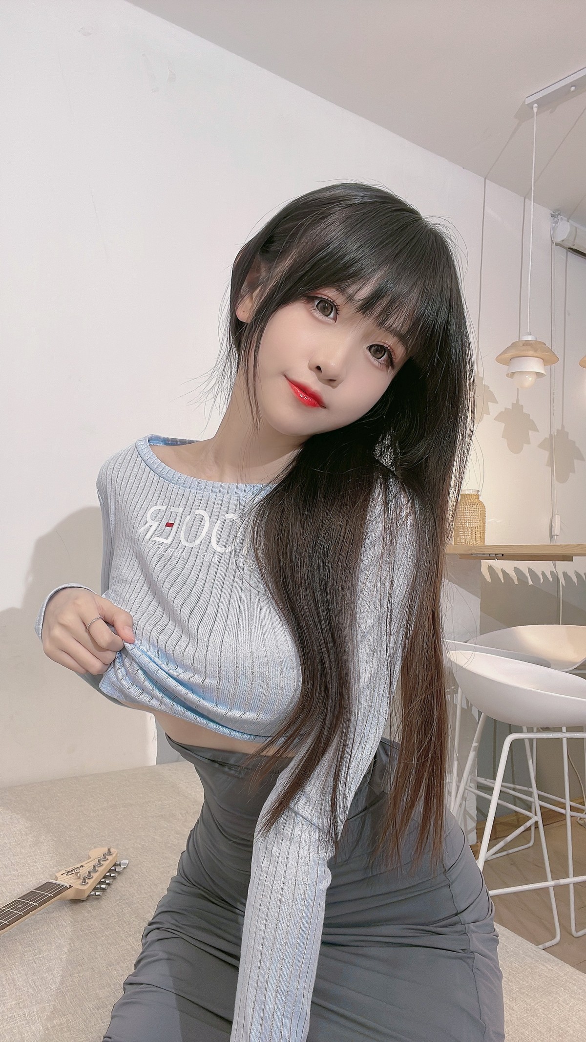 xgyw.top_网络美女miko酱ww吉他妹妹主题私房性感薄透上衣配露臀长裙秀豪乳翘臀诱惑写真36P