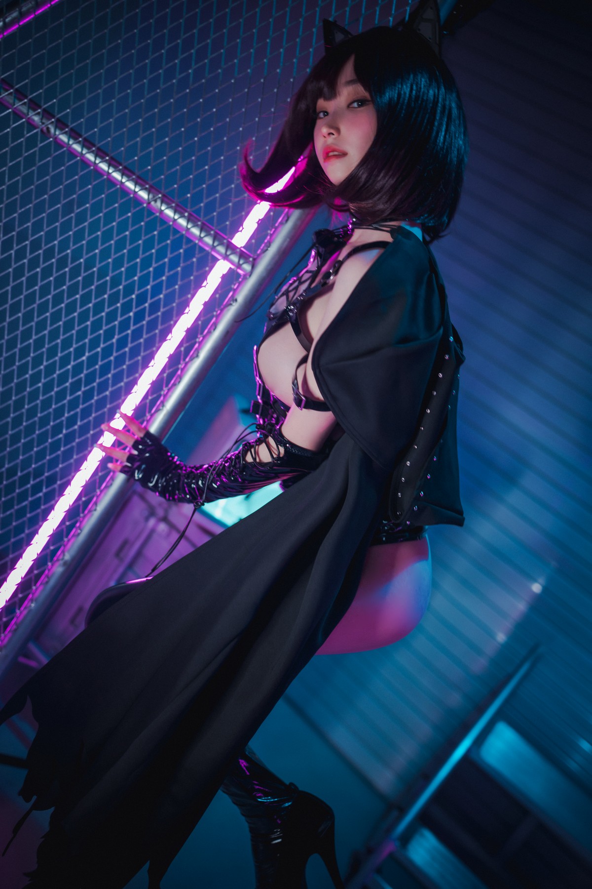 xgyw.top_[DJAWA]No.164_模特Bambi_Halloween Nightmare主题黑色皮质情趣服饰露豪乳诱惑写真76P
