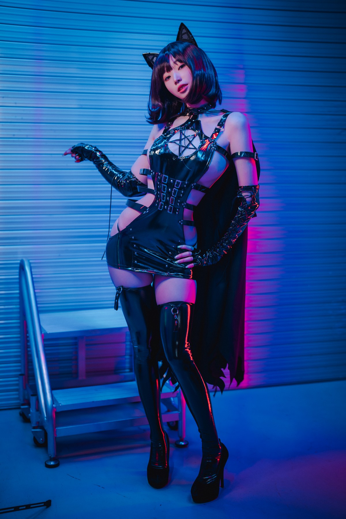 xgyw.top_[DJAWA]No.164_模特Bambi_Halloween Nightmare主题黑色皮质情趣服饰露豪乳诱惑写真76P