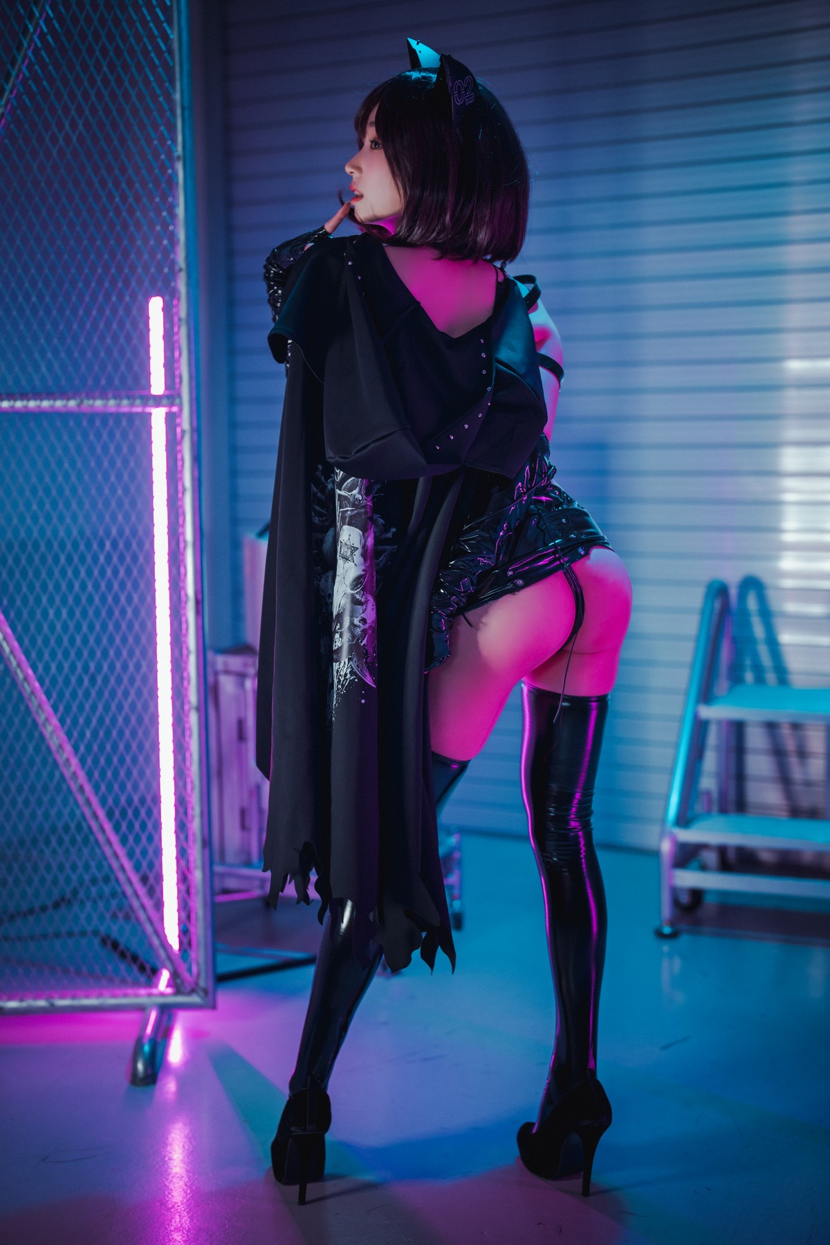xgyw.top_[DJAWA]No.164_模特Bambi_Halloween Nightmare主题黑色皮质情趣服饰露豪乳诱惑写真76P