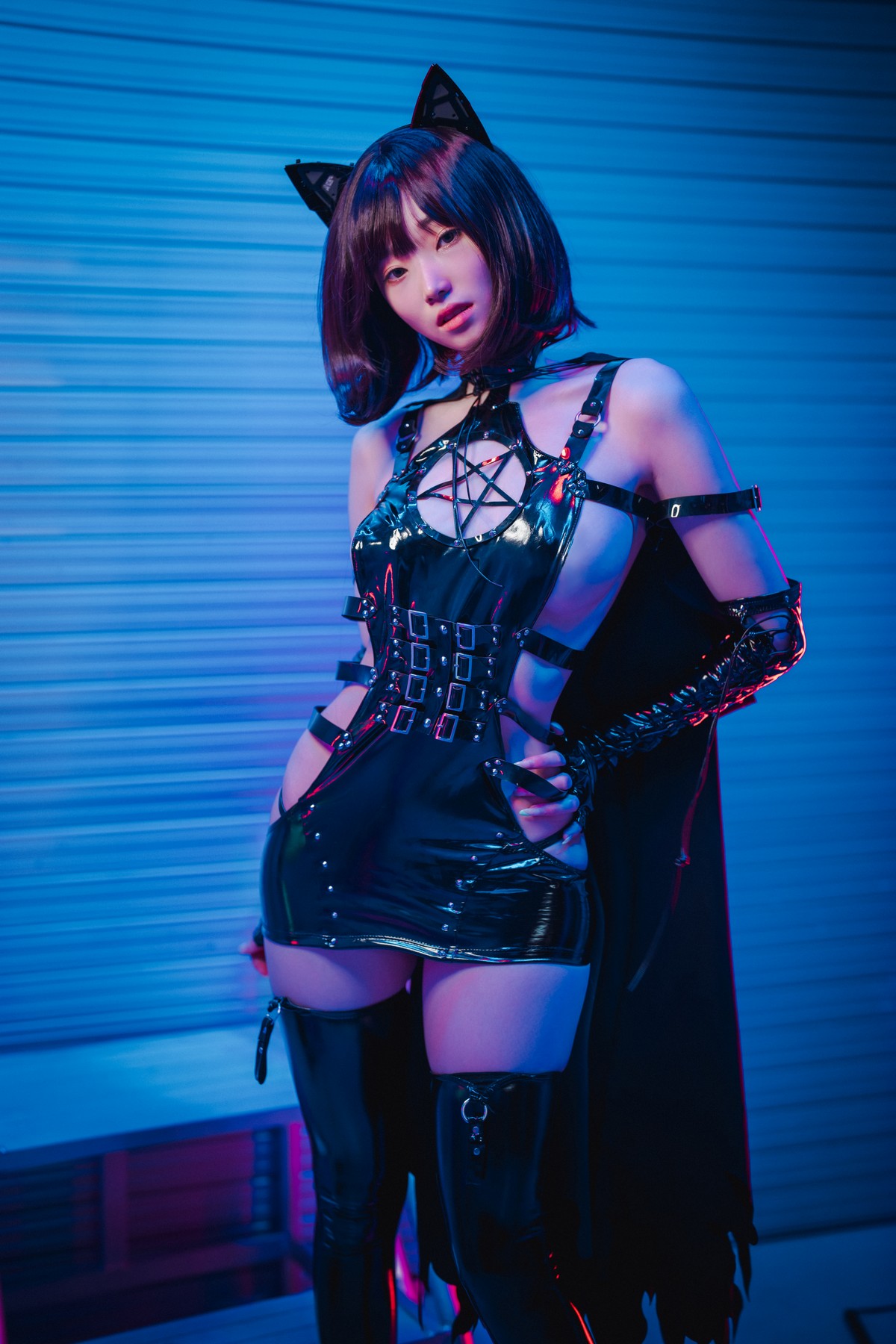 xgyw.top_[DJAWA]No.164_模特Bambi_Halloween Nightmare主题黑色皮质情趣服饰露豪乳诱惑写真76P